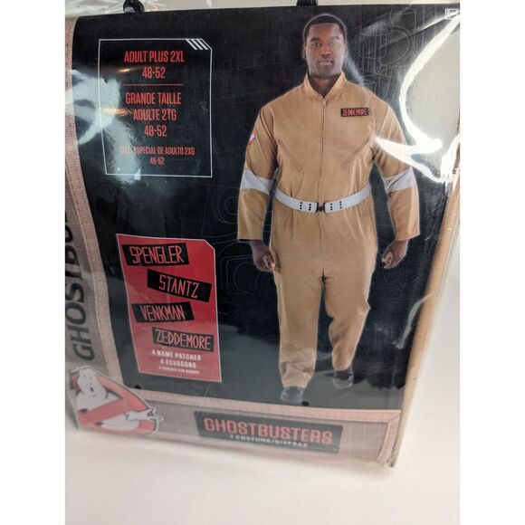 Ghostbusters Halloween Costume Adult Plus 2XL 48-52 BRAND NEW SEALED - Picture 2 of 9